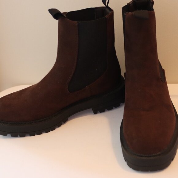 Sincerely Jules Lug Sole Brown Ankle boots Size 7.5 - Picture 2 of 10